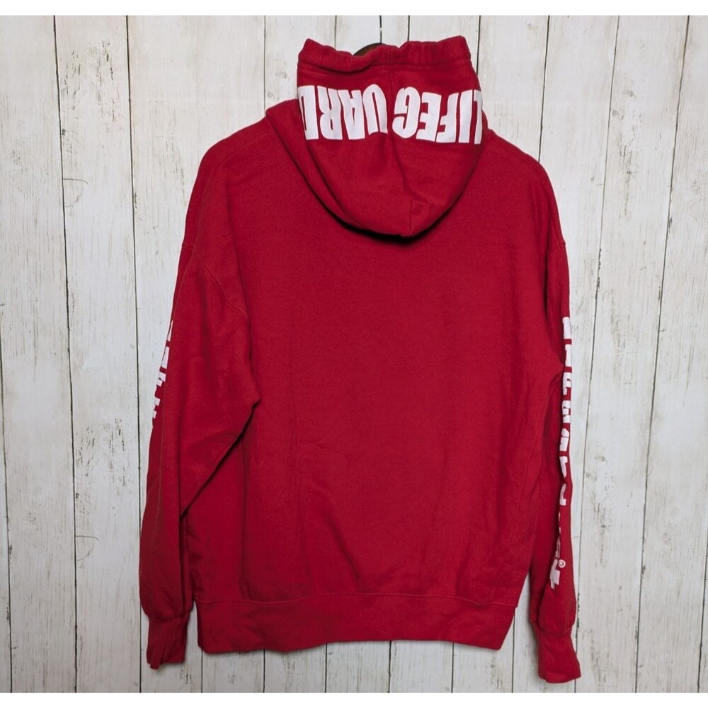 Red Lifeguard Hoodie Surf Style Ft Walton Beach Florida Sweatshirt Size L - Picture 6 of 8